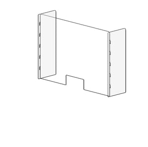 Plexiglass Barrier with Wings - PPE