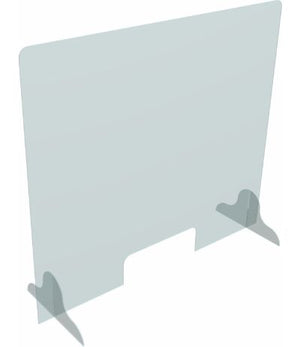 Free Standing Plexiglass Barrier with Acrylic Feet