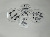 Acrylic Hexagon Blanks (Clear)